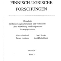 Finnisch-Ugrische Forschungen 54: Heft 3