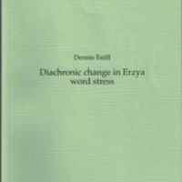 Diachronic change in Erzya word stress (SUST 246)