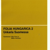 Folia Hungarica 2 – Unkaria Suomessa
