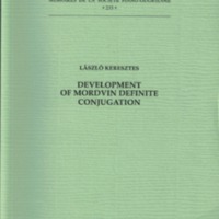 Development of Mordvin definite conjugation (SUST 233)