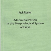 Adnominal Person in the Morphological System of Erzya (SUST 261)
