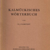 Kalmückisches Wörterbuch