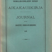 Suomalais-Ugrilaisen Seuran Aikakauskirja 52