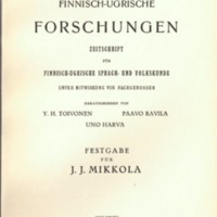 Finnisch-Ugrische Forschungen 29