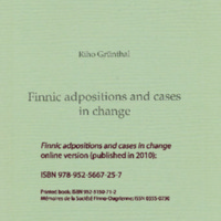 Finnic adpositions and cases in change (SUST 244)