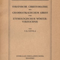 Syrjänische Chrestomathie mit grammatikalischem Abriss und etymologischem Wörterverzeichnis